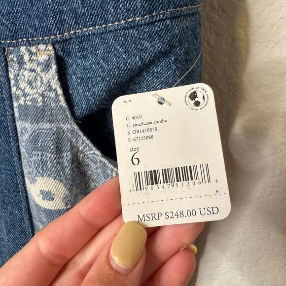 Free People Patchwork Americana Dallas Denim Jumpsuit - Picture 6 of 12